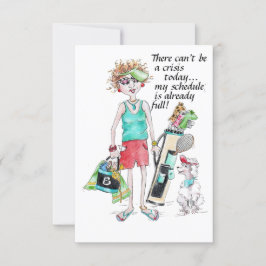 Det kan inte bli en kris idag..Mitt schema är full