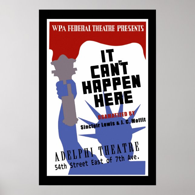 Det kan inte hända här WPA Poster (Framsidan)
