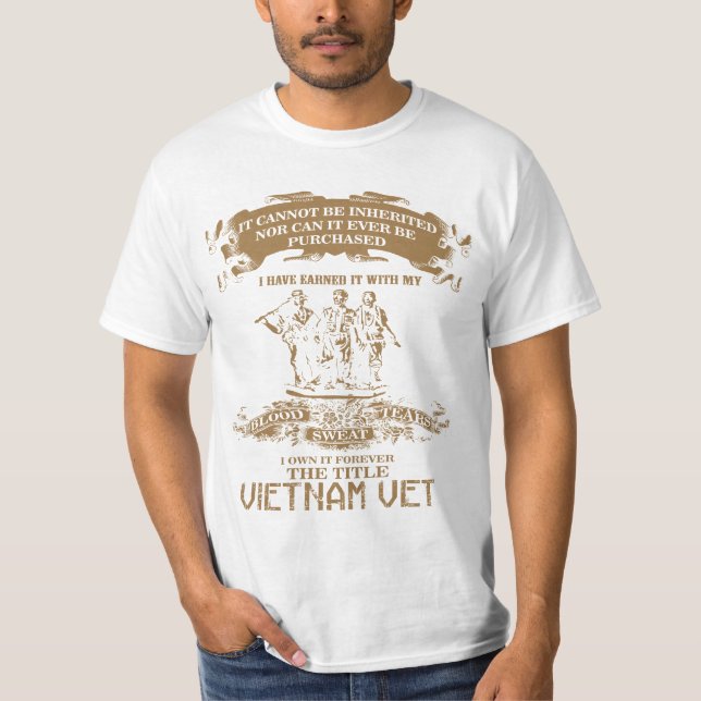 Det kan inte övertas… den titelVietnam veten T-shirt (Framsida)