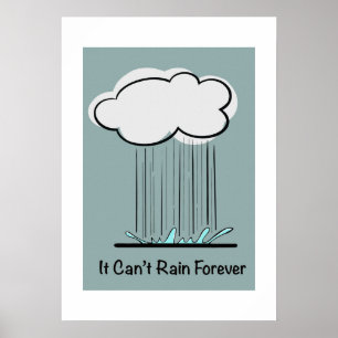 Det Kan Inte Regna För Evigt – Minimal Motivations Poster