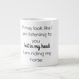 Det kan se ut som om jag lyssnar på mugg jumbo mugg