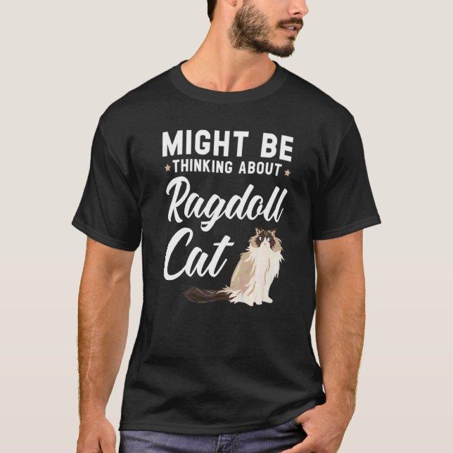 Det kan tänkas att Ragdoll Cat Kattunge Meow Kit T Shirt (Framsida)
