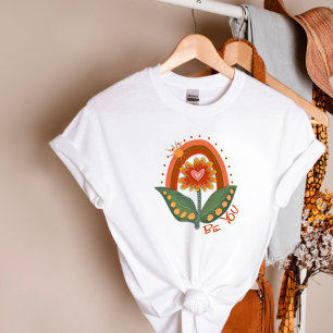 Det kan vara din Blommigt Regnbåge Modern Inspirit T Shirt