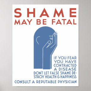 Det kan vara svårt att skämmas - WPA Poster