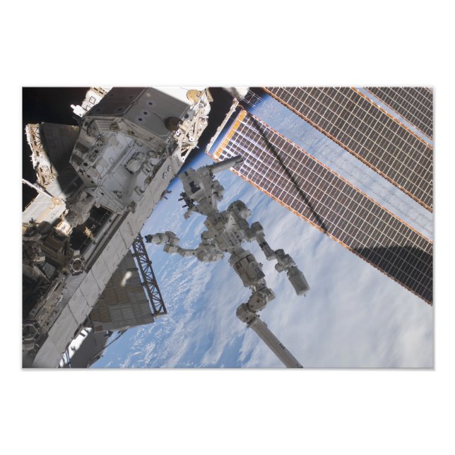 Det kanadensiska, byggt Dextre-robotsystemet Fototryck (Framsidan)