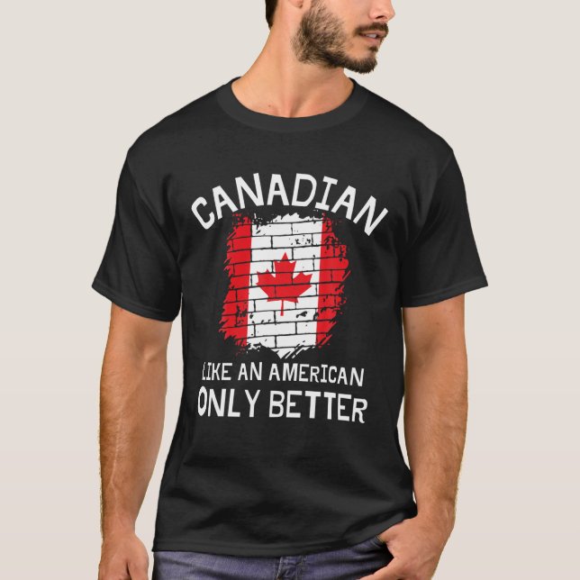 Det kanadensiska Pridet Kanada Day Flagga Cana T Shirt (Framsida)
