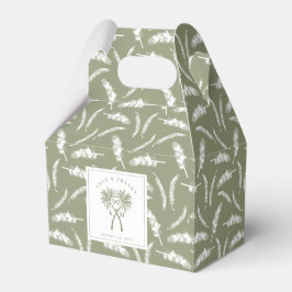 Det kända Handflatan Träd Tropical Destination Wed Presentaskar