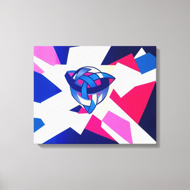 Det kända världsblå moderna keltiska Kanvastrycket Canvastryck (Framsida)