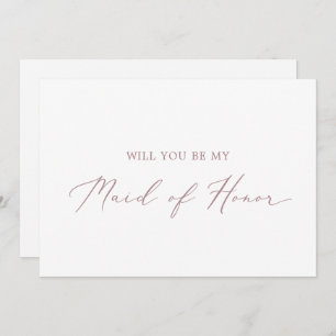 Det känsliga Frieri kortet Ro Guld Maid of honor Inbjudningar