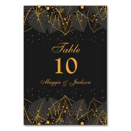 Det känsliga Guld-Löv-Bordsnumret Bordsnummer