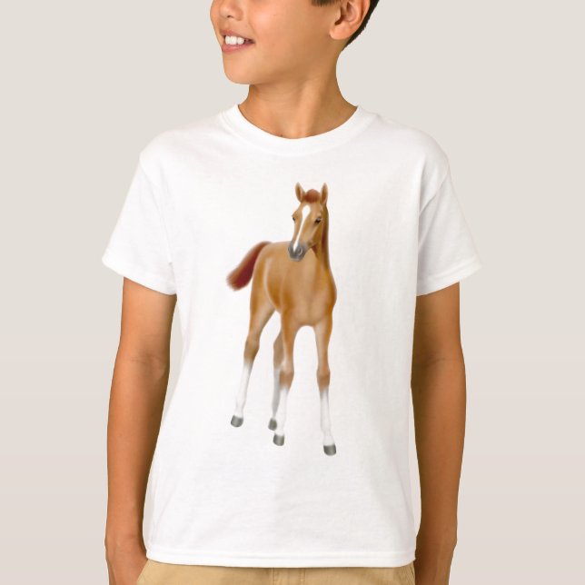 Det kastanjebruna fölet lurar T-tröja T-shirt (Framsida)