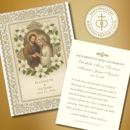 Det katolska Bröllop Prayer-kortet i elegant Visitkort