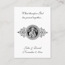 Det katolska bröllopets favoritjungfru Mary Minnes Visitkort