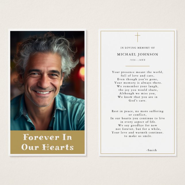 Det katolska fotopakortet för modern Guld Visitkort (Framsida & baksida)