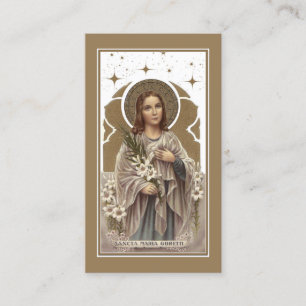 Det katolska Prayer-kortet St Maria Goretti Heliga Placeringskort