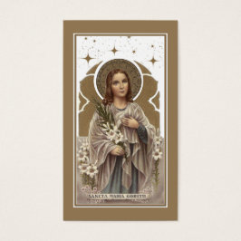 Det katolska Prayer-kortet St Maria Goretti Heliga Visitkort