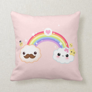 Det Kawaii molnet kopplar ihop med regnbågen och Kudde