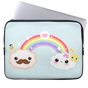 Det Kawaii molnet kopplar ihop med regnbågen och Laptop Fodral