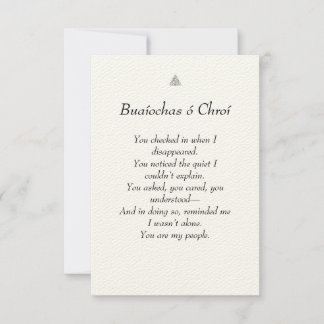 Det keltiska/irländska hjärtat kände tack