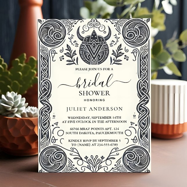 Det keltiska nordiska roliga medeltida bröllopsdus inbjudningar (Skapare uppladdad)