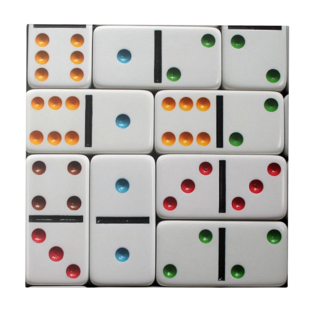 Det keramiska domino belägger med tegel kakelplatta (Framsidan)