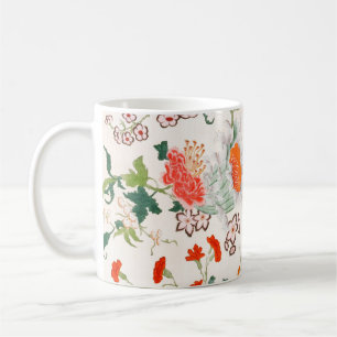 Det kinesiska blommönstret i mitten av 1800-talet kaffemugg