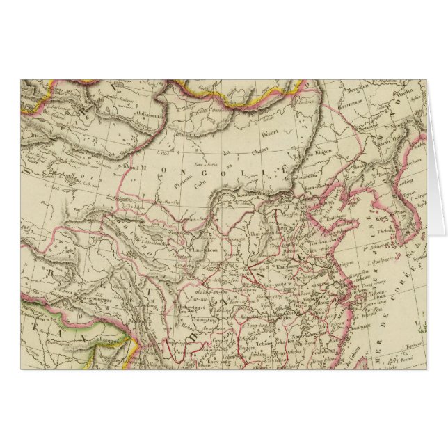 Det kinesiska imperiet och Japan Hälsningskort (Framsidan Horizontal)