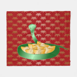 Det kinesiska nyåret för ormen 2025 fleecefilt