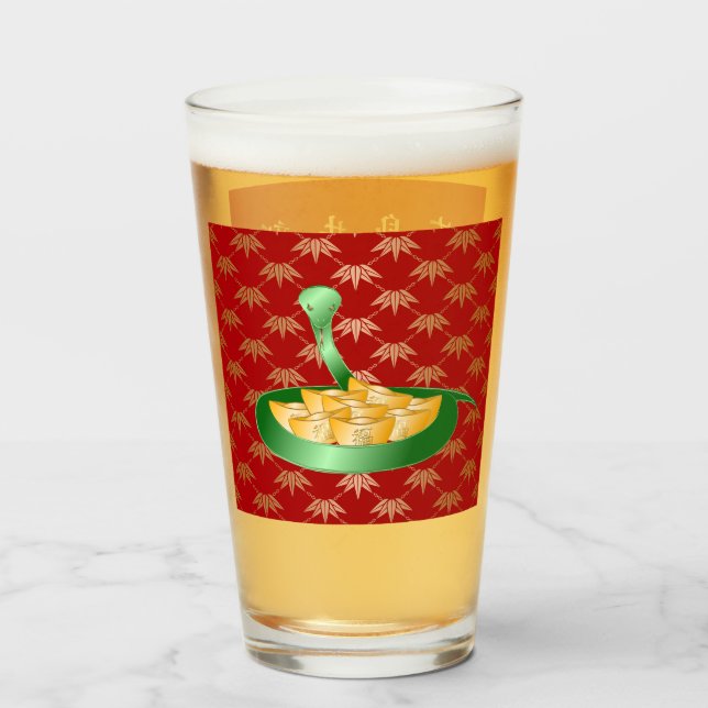 Det kinesiska nyåret för ormen 2025 glaskopp (Framsida fylld)