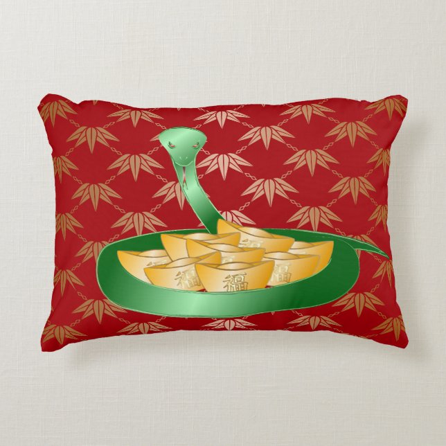 Det kinesiska nyåret för ormen 2025 prydnadskudde (Framsidan)