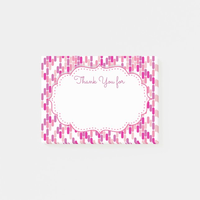 Det klibbiga tack noterar post-it block (Framsida)