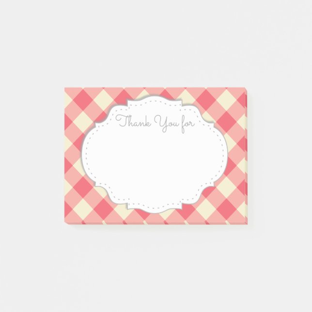 Det klibbiga tack noterar post-it block (Framsida)