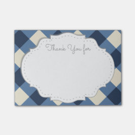 Det klibbiga tack noterar post-it block