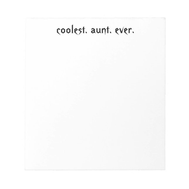 Det kolaste Moster någonsin-Anteckningsblocket Anteckningsblock (Framsida)