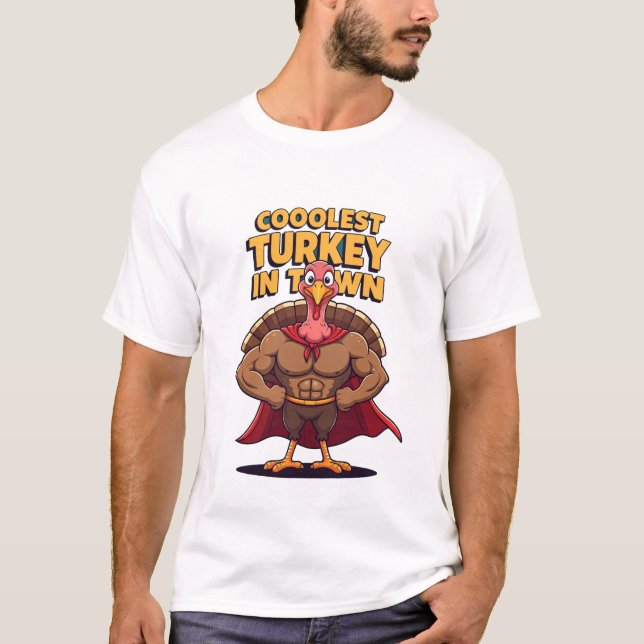 Det kolaste Turkiet i Thanksgivingen Town T Shirt (Framsida)
