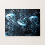 Det kom från science fiction pussel<br><div class="desc">Är här något att tillfredsställa dina science fictionfläktar! Blåttet färgar ge en känslan av att vara i en undervattens- värld. Denna fractal ser likt en jätte- mask som kom från någon mörk avgrund. Den har en glödande orb för stunder i dess mageområde. Hopefully är denna mask vänlig.</div>