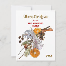 Det kommande julkortet Silver och Orange Julkort