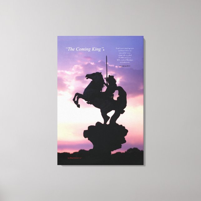 "Det kommande Kung"® Silouette-Kanvastrycket Canvastryck (Framsida)
