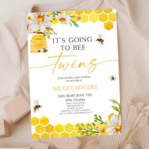 Det kommer att bli Bee Twillingars Beehive Blommig Inbjudningar