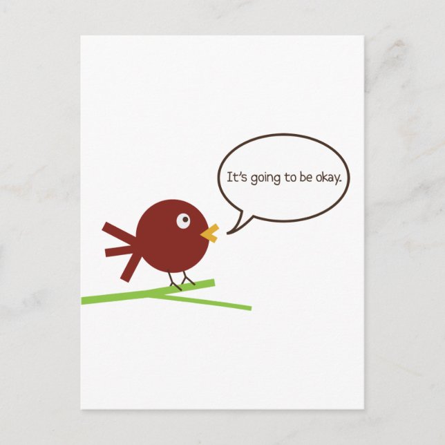 Det kommer att bli okej vykort (Framsida)