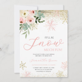 Det kommer att bli Snö Roligt Girl Baby Shower Inbjudningar