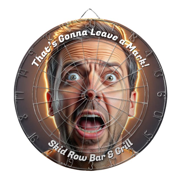 Det kommer att Lämna en Mark Funny Darttavla (Framsidan)