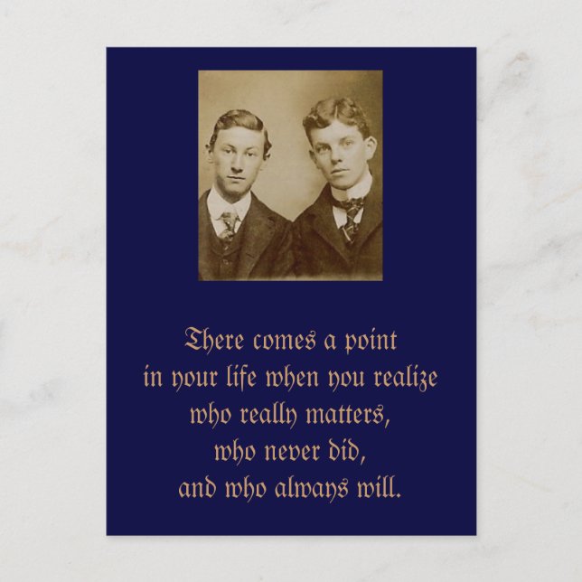 Det kommer en poäng i ditt liv när du inser vykort (Framsida)