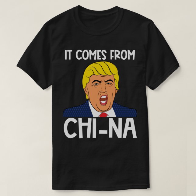 Det kommer från Chinans roliga trumfkort humor tal T Shirt (Design framsida)