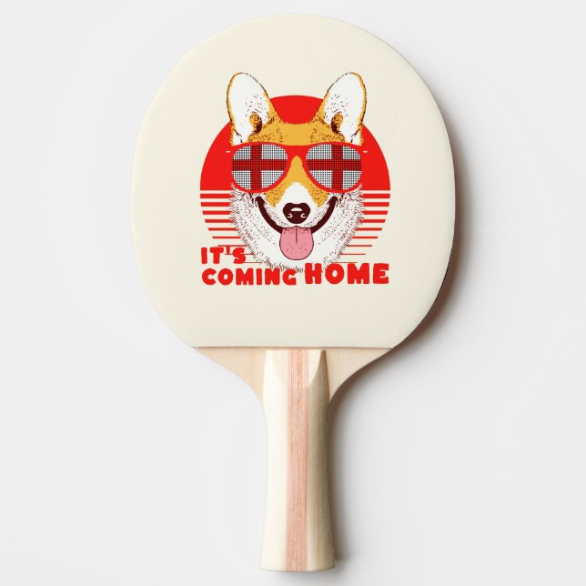 Det kommer hem-corgi pingisracket (Framsidan)