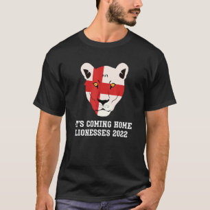 Det kommer hem Englands fotbolls-Lione Fläkt T Shirt