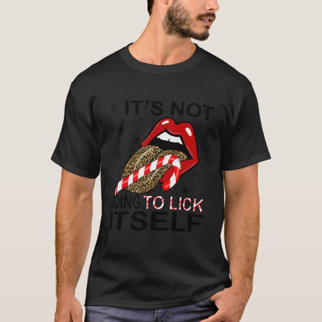 Det kommer inte att Slicka sig själv Leopard Tunga T Shirt (Framsida)