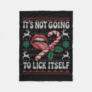 Det Kommer Inte Att Slicka Sig Själv Roligt Xmas V Fleecefilt