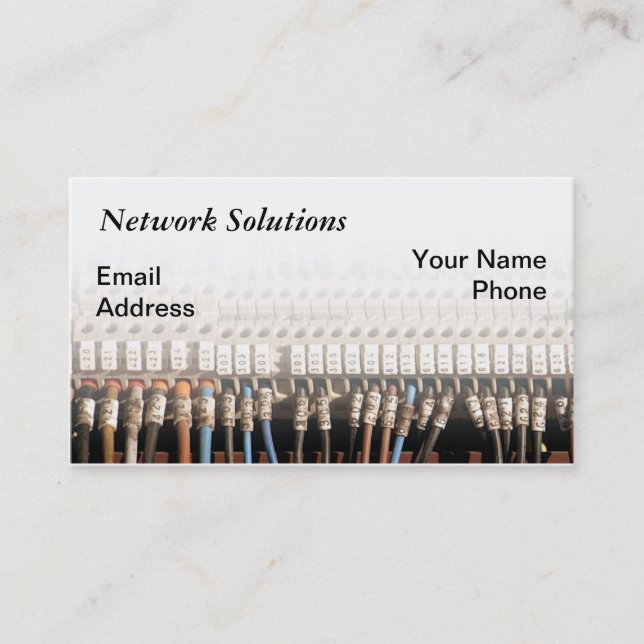 Det komplexa datornätet binder anslutning visitkort (Framsida)