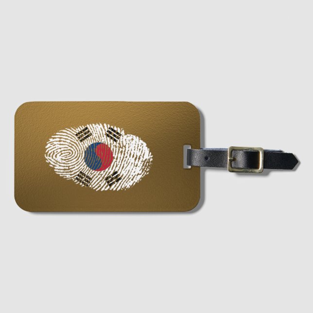 Det koreanska handlag identifierar med bagagebricka (Framsida horisontal)